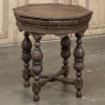 Antique French Renaissance Octagonal Carved End Table
