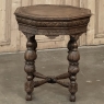 Antique French Renaissance Octagonal Carved End Table