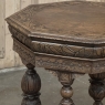 Antique French Renaissance Octagonal Carved End Table