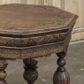 Antique French Renaissance Octagonal Carved End Table