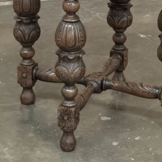 Antique French Renaissance Octagonal Carved End Table