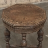 Antique French Renaissance Octagonal Carved End Table