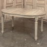 Antique French Louis XVI Oval Dining Table in Stripped Oak