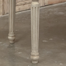 Antique French Louis XVI Oval Dining Table in Stripped Oak