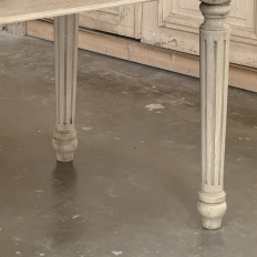 Antique French Louis XVI Oval Dining Table in Stripped Oak