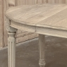 Antique French Louis XVI Oval Dining Table in Stripped Oak