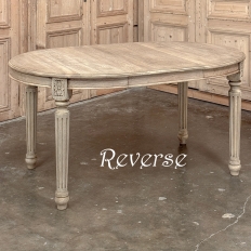 Antique French Louis XVI Oval Dining Table in Stripped Oak