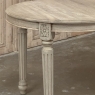 Antique French Louis XVI Oval Dining Table in Stripped Oak