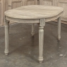 Antique French Louis XVI Oval Dining Table in Stripped Oak