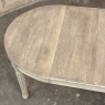 Antique French Louis XVI Oval Dining Table in Stripped Oak