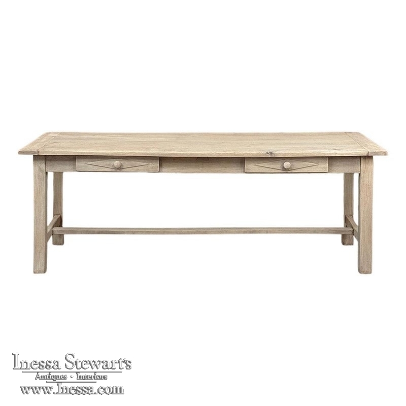 19th Century Rustic Table ~ Desk in Stripped Oak