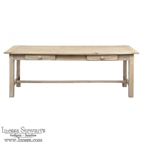 19th Century Rustic Table ~ Desk in Stripped Oak