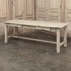 19th Century Rustic Table ~ Desk in Stripped Oak