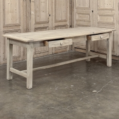 19th Century Rustic Table ~ Desk in Stripped Oak