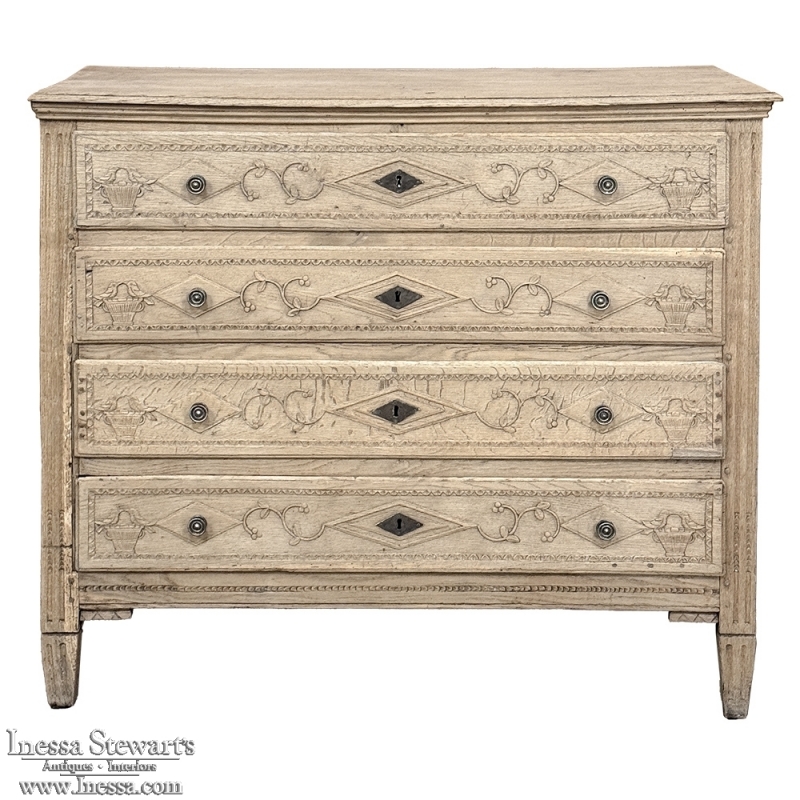 18th Century French Louis XVI Period Commode in Stripped Oak