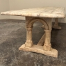 Antique Rustic Country French Trestle Table with Columns