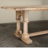 Antique Rustic Country French Trestle Table with Columns