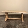 Antique Rustic Country French Trestle Table with Columns