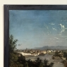 18th Century Framed Oil Painting on Wood Panel of Wachau, Austria