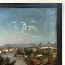 18th Century Framed Oil Painting on Wood Panel of Wachau, Austria