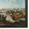 18th Century Framed Oil Painting on Wood Panel of Wachau, Austria