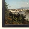18th Century Framed Oil Painting on Wood Panel of Wachau, Austria