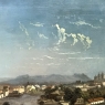 18th Century Framed Oil Painting on Wood Panel of Wachau, Austria