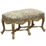 19th Century French Louis XIV Giltwood Vanity Bench with Tapestry
