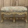 19th Century French Louis XIV Giltwood Vanity Bench with Tapestry
