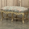 19th Century French Louis XIV Giltwood Vanity Bench with Tapestry