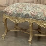 19th Century French Louis XIV Giltwood Vanity Bench with Tapestry