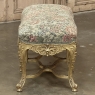 19th Century French Louis XIV Giltwood Vanity Bench with Tapestry