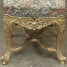 19th Century French Louis XIV Giltwood Vanity Bench with Tapestry