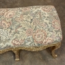 19th Century French Louis XIV Giltwood Vanity Bench with Tapestry