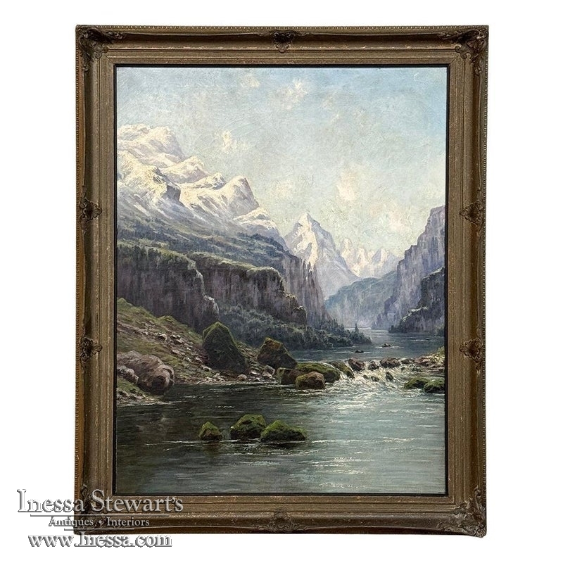 19th Century Framed Oil Painting on Canvas by L. Delderenne (1864-1921)