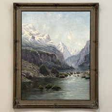 19th Century Framed Oil Painting on Canvas by L. Delderenne (1864-1921)