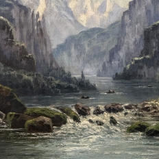 19th Century Framed Oil Painting on Canvas by L. Delderenne (1864-1921)