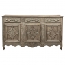 18th Century Country French Louis XIII Buffet in Stripped Oak