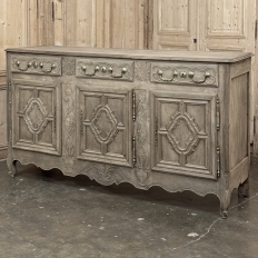 18th Century Country French Louis XIII Buffet in Stripped Oak