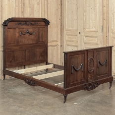 Antique French Louis XVI Walnut Bed