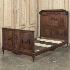Antique French Louis XVI Walnut Bed