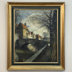 Antique Framed Oil Painting on Canvas by Leon Meechelaere (1880-1964)