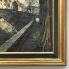 Antique Framed Oil Painting on Canvas by Leon Meechelaere (1880-1964)