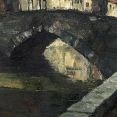 Antique Framed Oil Painting on Canvas by Leon Meechelaere (1880-1964)