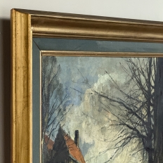Antique Framed Oil Painting on Canvas by Leon Meechelaere (1880-1964)
