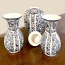 Antique Three-Piece Blue & White Garniture from Delfts