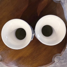 Antique Three-Piece Blue & White Garniture from Delfts