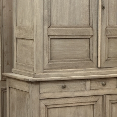 19th Century French Louis Philippe Buffet a Deux Corps in Stripped Oak