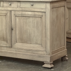 19th Century French Louis Philippe Buffet a Deux Corps in Stripped Oak