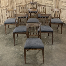 Set of Nine 18th Century French Directoire Dining Chairs